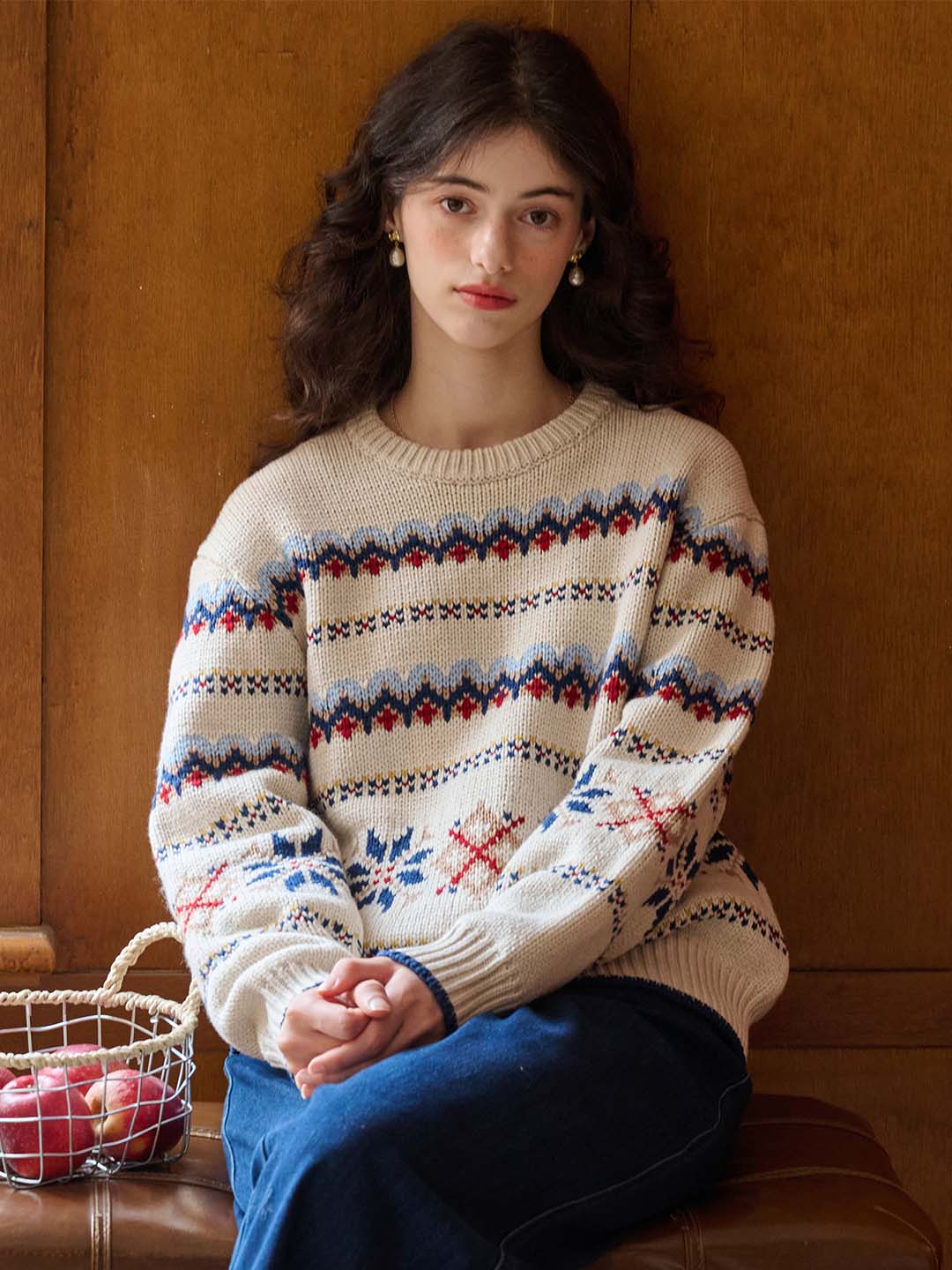 Melanie Ribanalı Geometrik Kazak