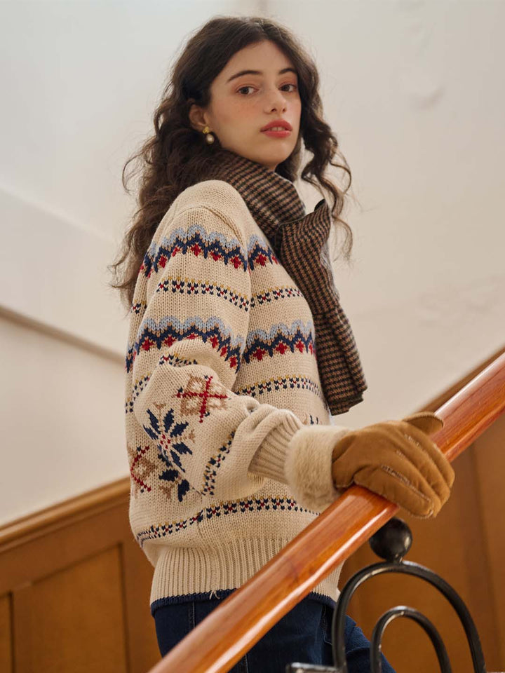 Melanie Ribanalı Geometrik Kazak