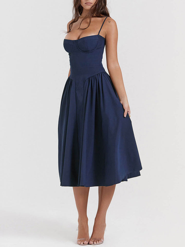 Straplez Midi Elbise