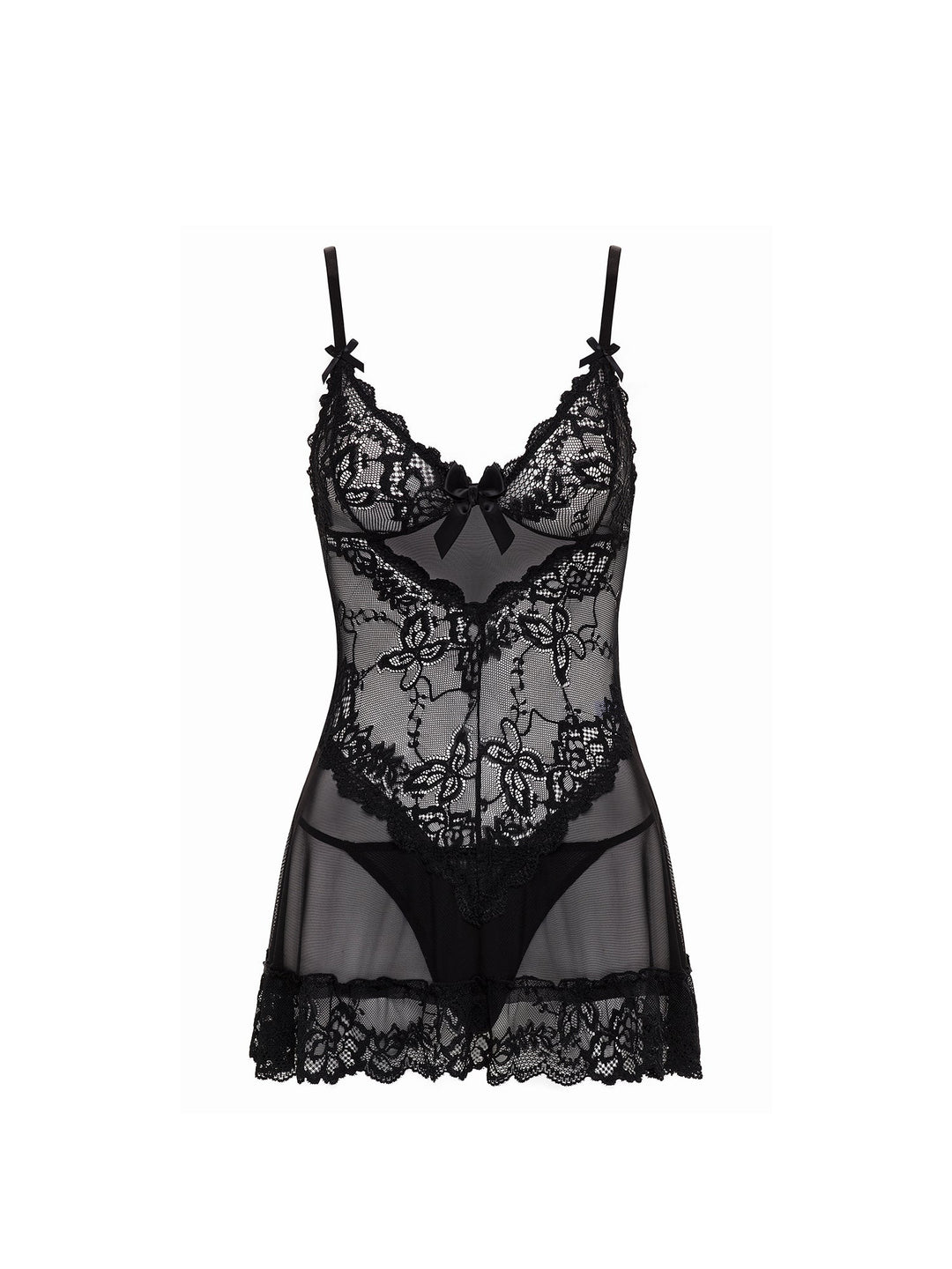 Şık Dantel Babydoll - Kıvrımlı İç Giyim