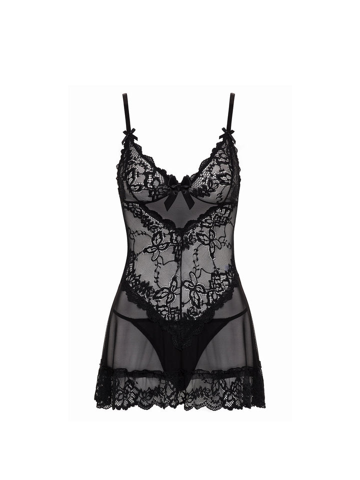 Sevgililer Günü İçin Lüks Dantel Babydoll İç Giyim