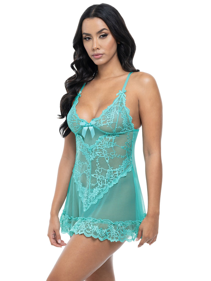 Sevgililer Günü İçin Lüks Dantel Babydoll İç Giyim