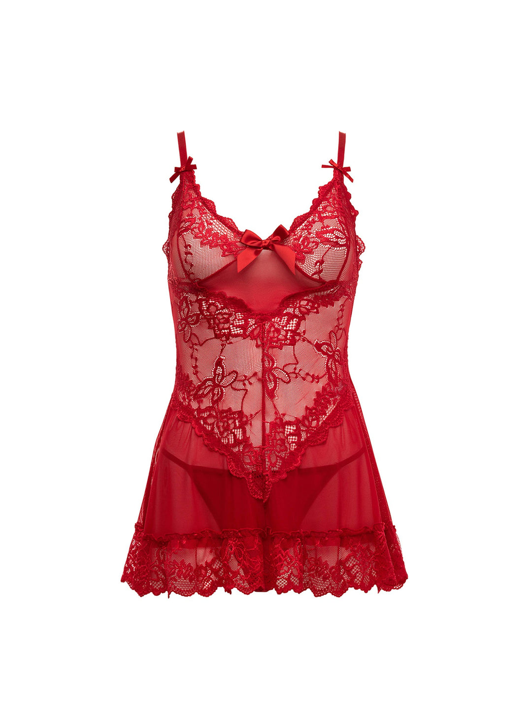 Sevgililer Günü Dantel Babydoll - Kıvrımlı İç Giyim