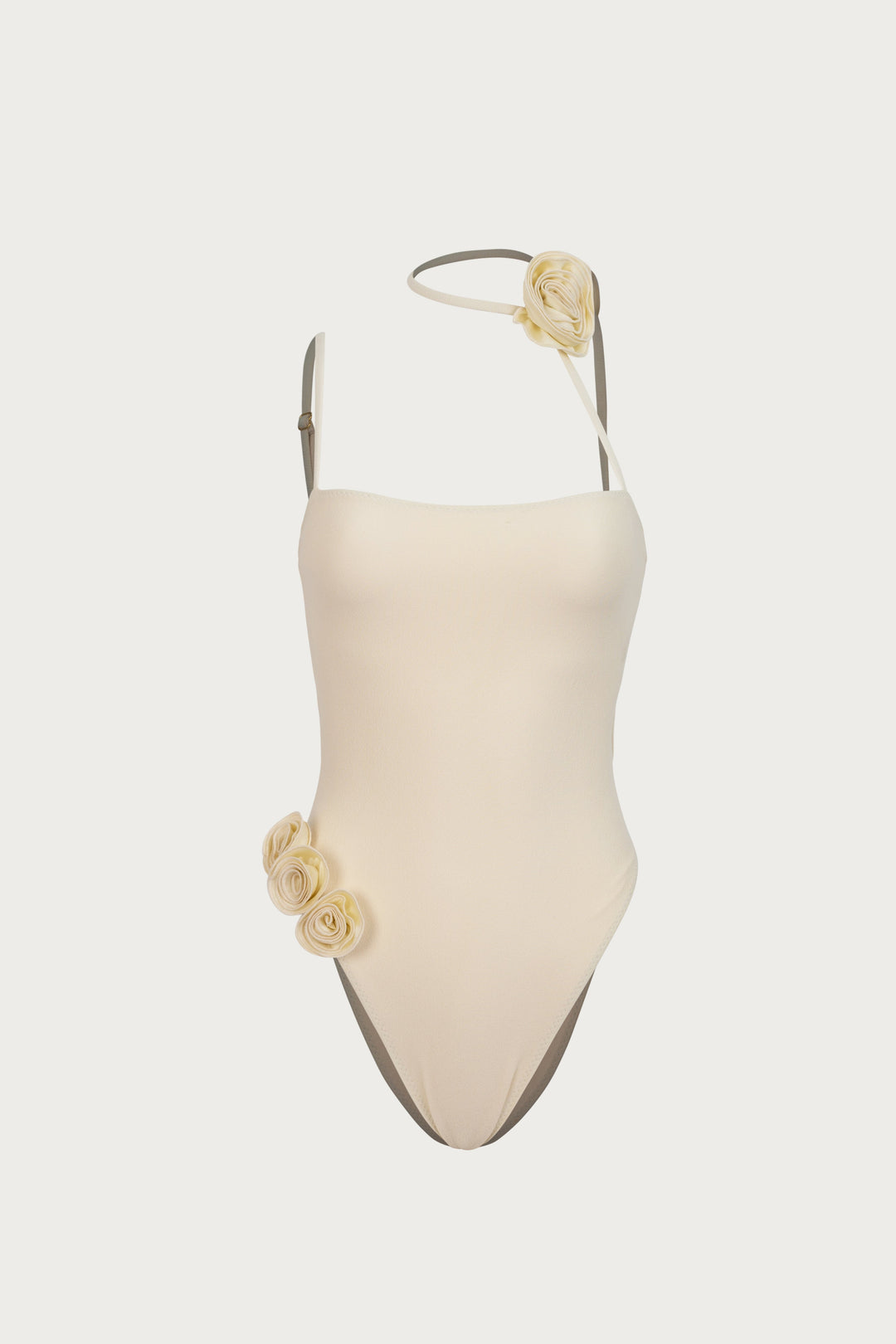Rosette Choker Tek Parça Yüzme Mayo