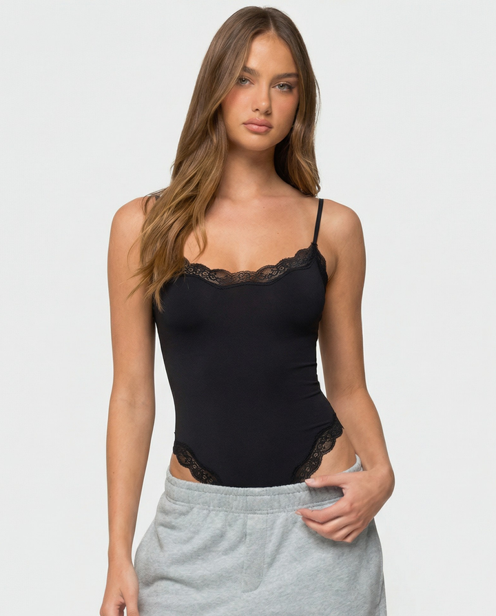 Yüksek Bel Dantel Bebek Bodysuit Bluz