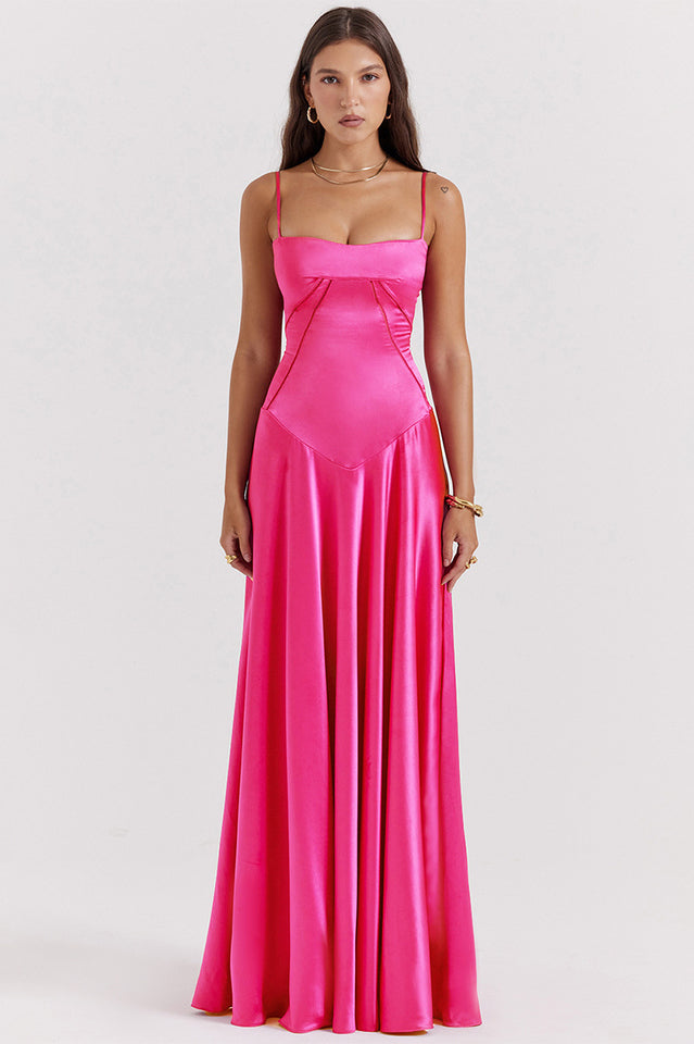 Siyah Dantel Maxi Elbise