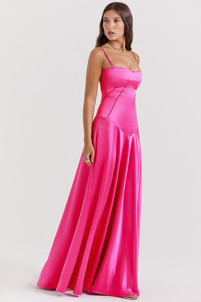 Siyah Dantel Maxi Elbise