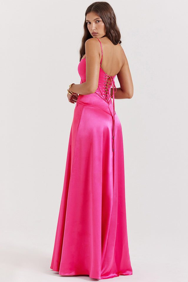 Siyah Dantel Maxi Elbise