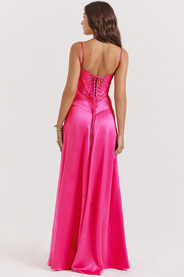 Siyah Dantel Maxi Elbise