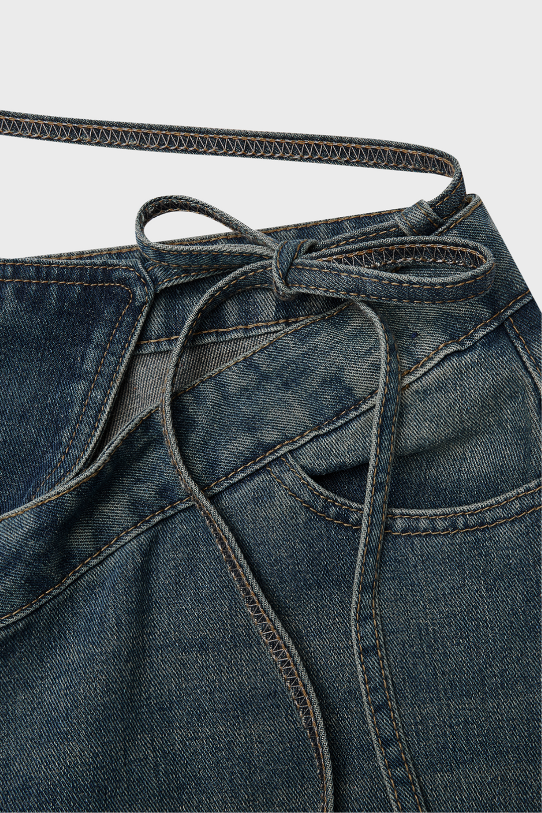 Keyla Yüksek Bel Bağcıklı Jean