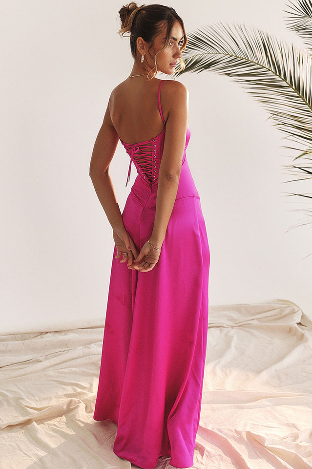 Siyah Dantel Maxi Elbise