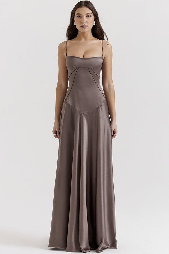 Siyah Dantel Maxi Elbise