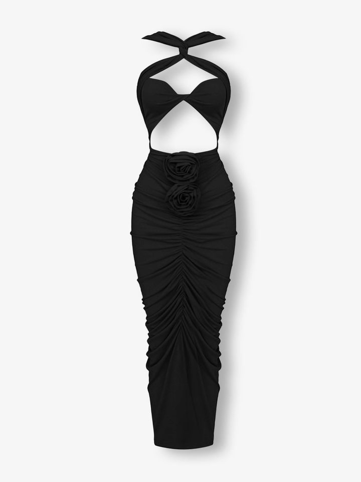 Drapeli Modern Maxi Elbise