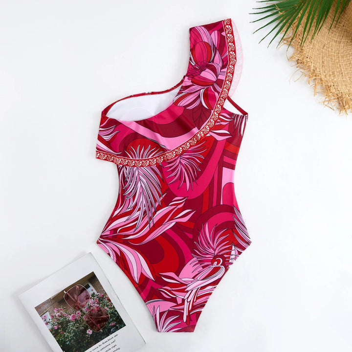 Çiçekli Monokini ve Etek Seti