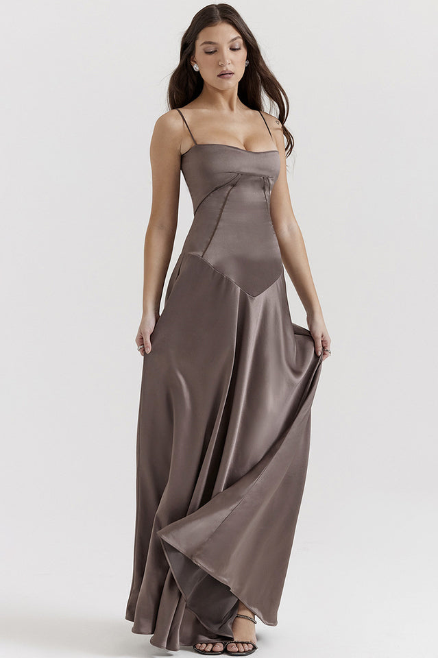 Siyah Dantel Maxi Elbise