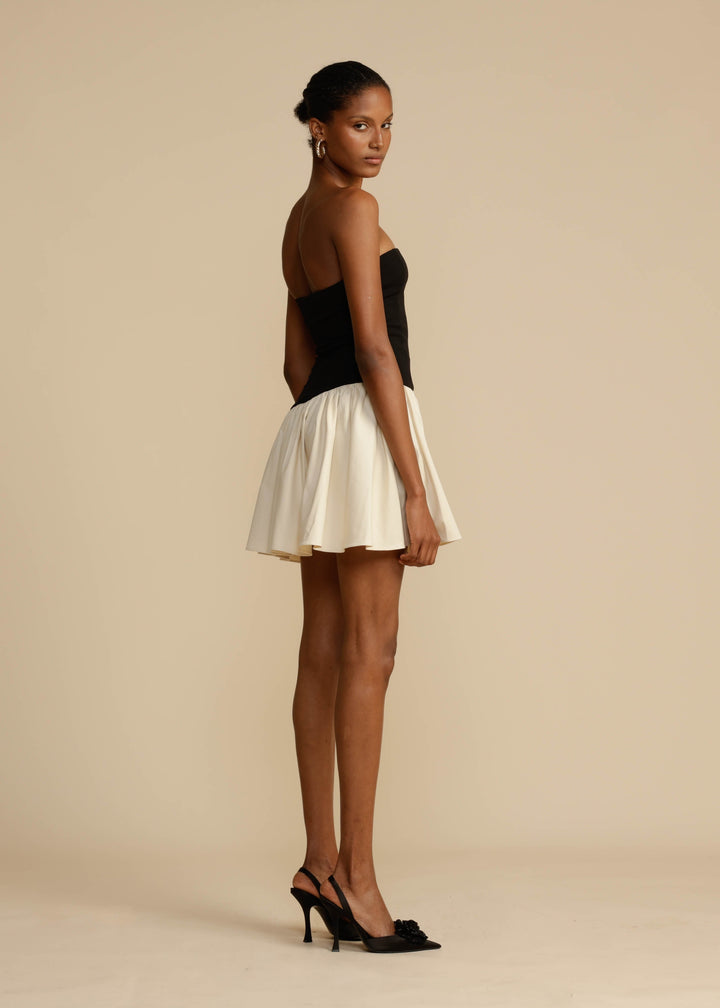 Modern Siyah Krem Celine Elbise