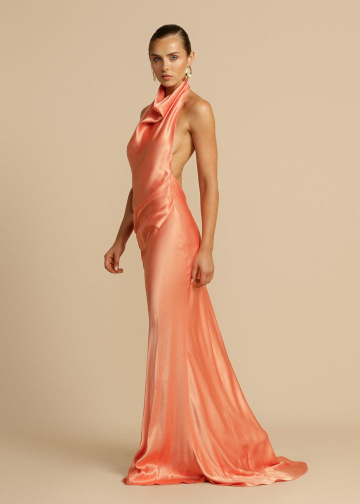 GAIA Lüks Papaya Elbisesi