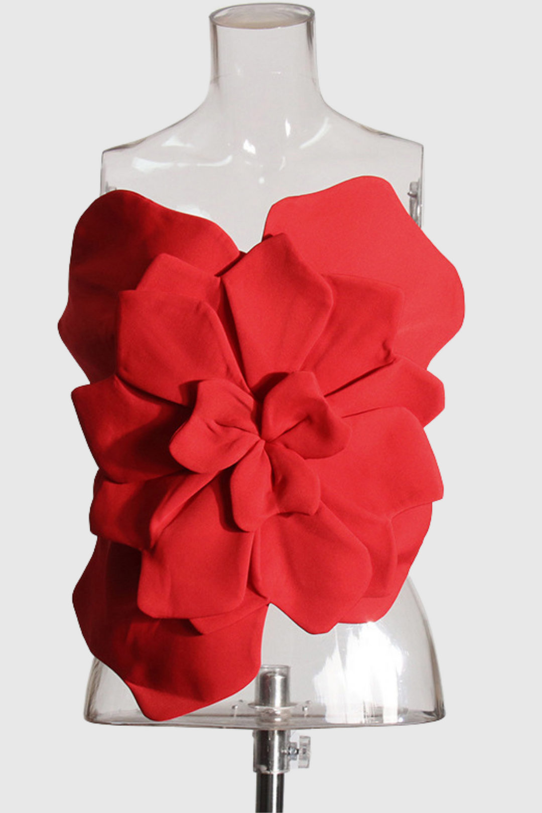 Çiçek Off Shoulder Kırmızı Bluz