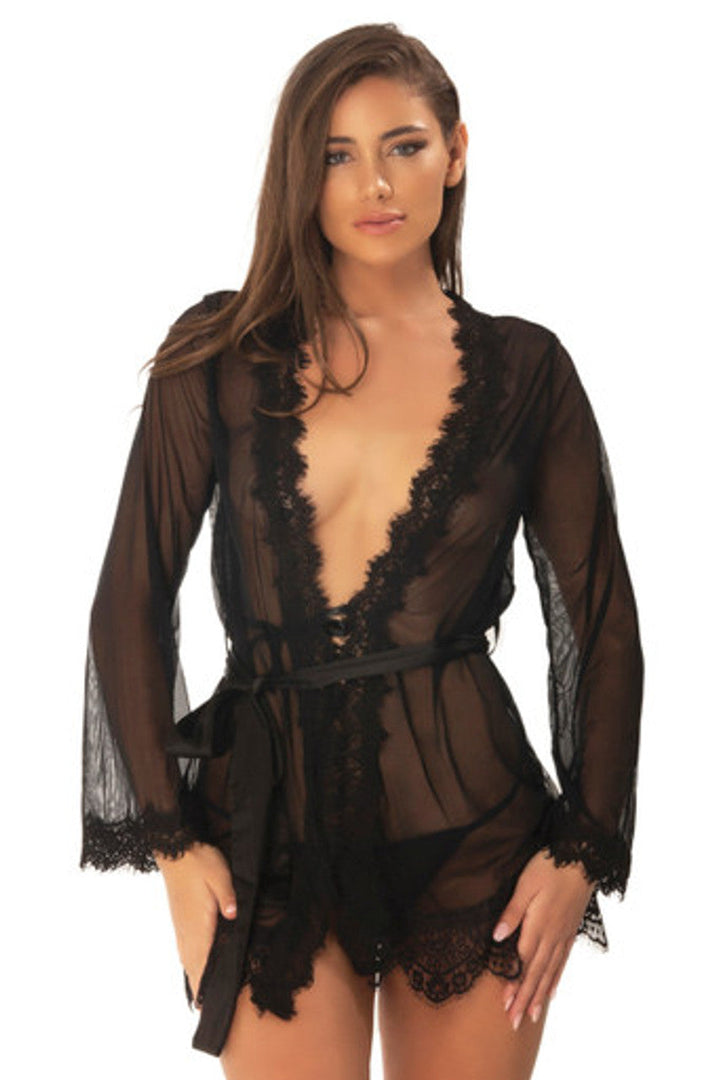 Provence Şeffaf Kısa Robe İç Giyim
