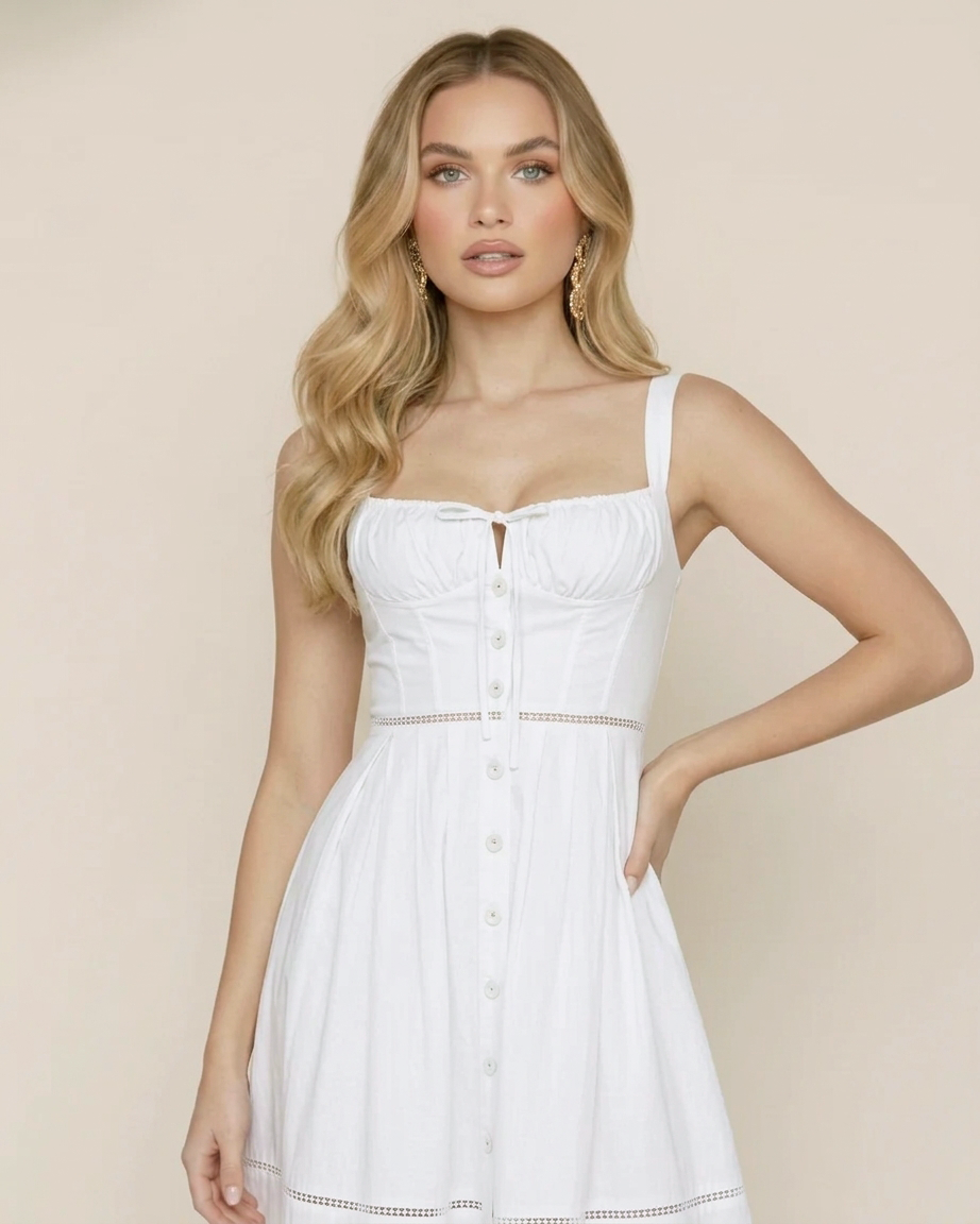 Annette Yüksek Bel Modern Midi Elbise