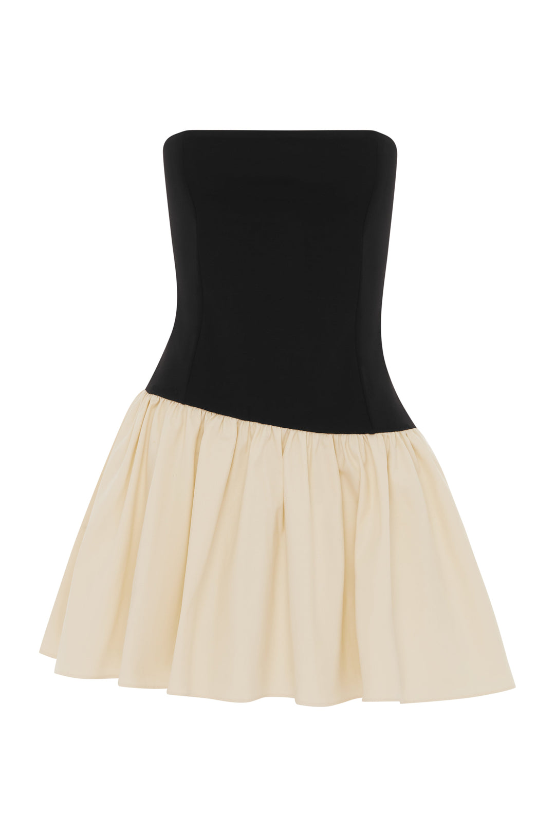 Modern Siyah Krem Celine Elbise