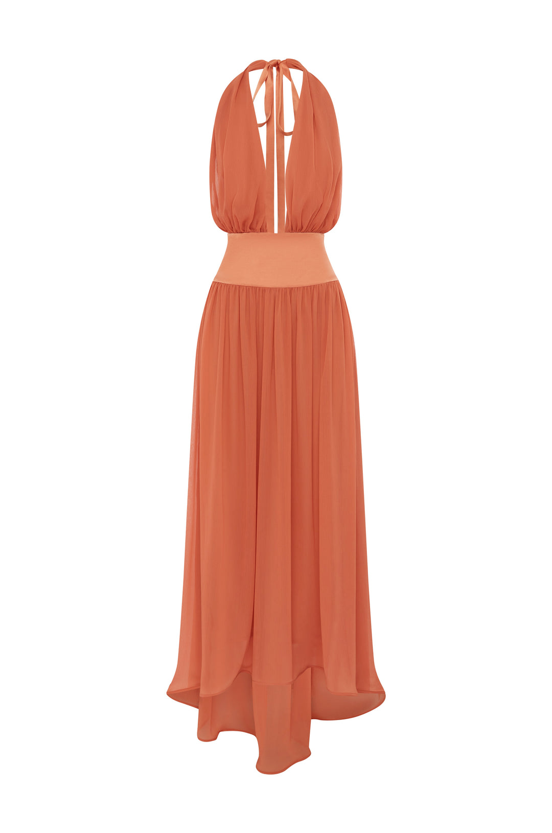 Somon Renkli Modern Serena Elbise