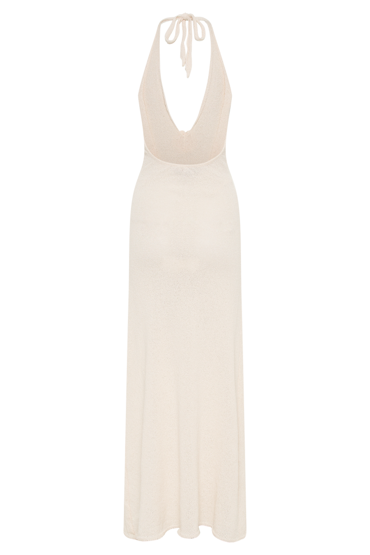 Halter Çiçekli Maxi Elbise