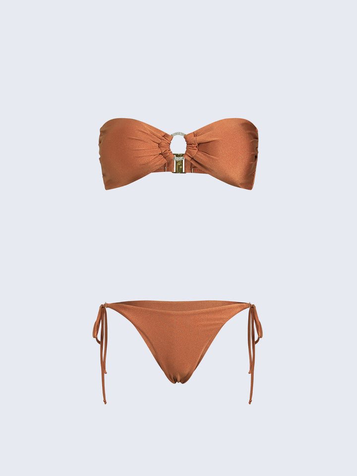 Yüksek Bel Kakaolu Bikini