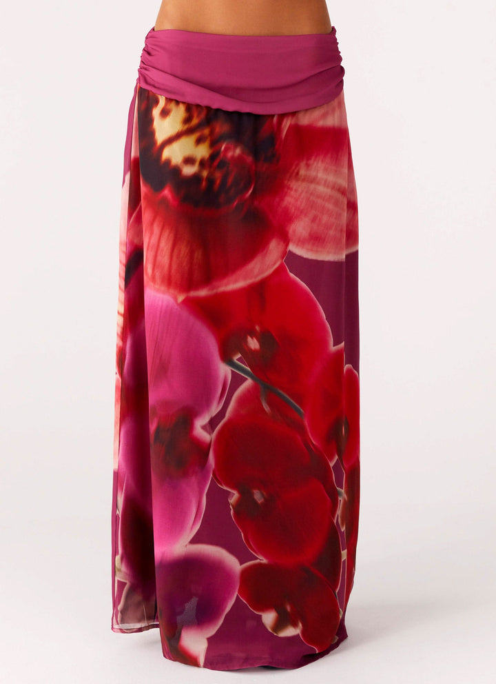 Violette Bloom Kızaran Çiçekli Maxi Etek