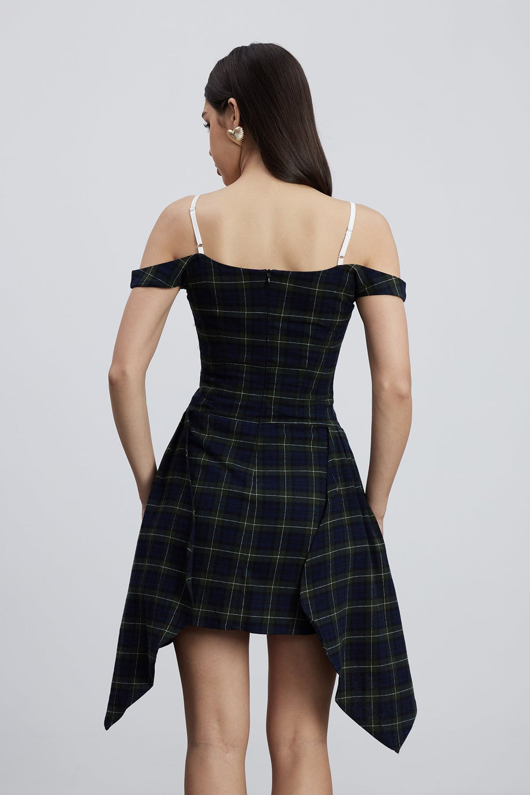 Izgara Fringe Yüksek Bel Mini Elbise