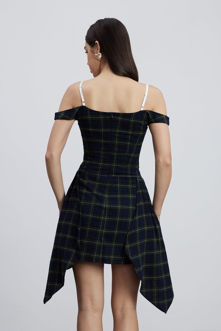 Izgara Fringe Yüksek Bel Mini Elbise