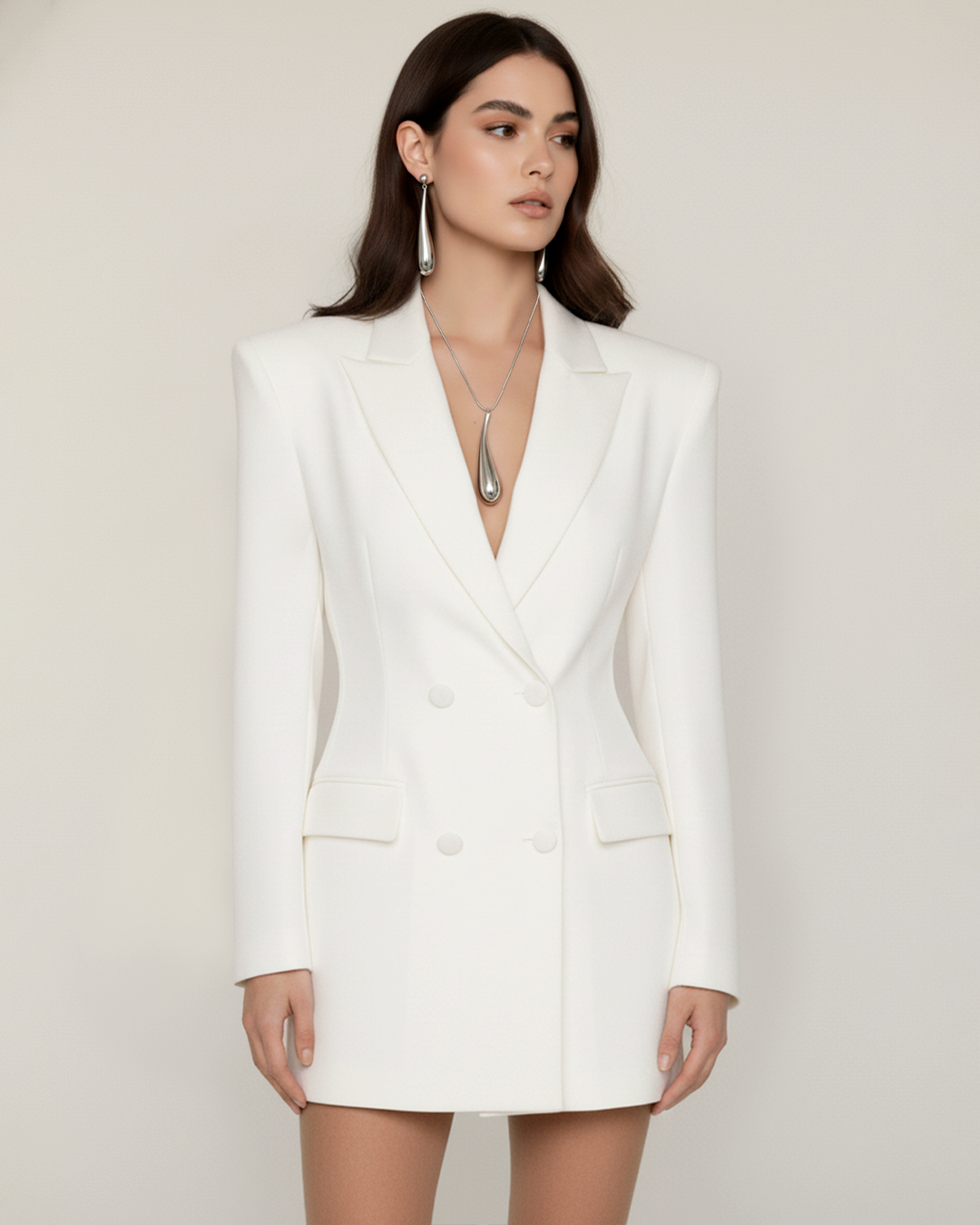 Rachel İki Düğmeli Modern Blazer Elbise
