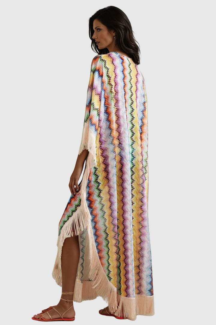 Daouda Franj Detaylı Lüks Maxi Elbise