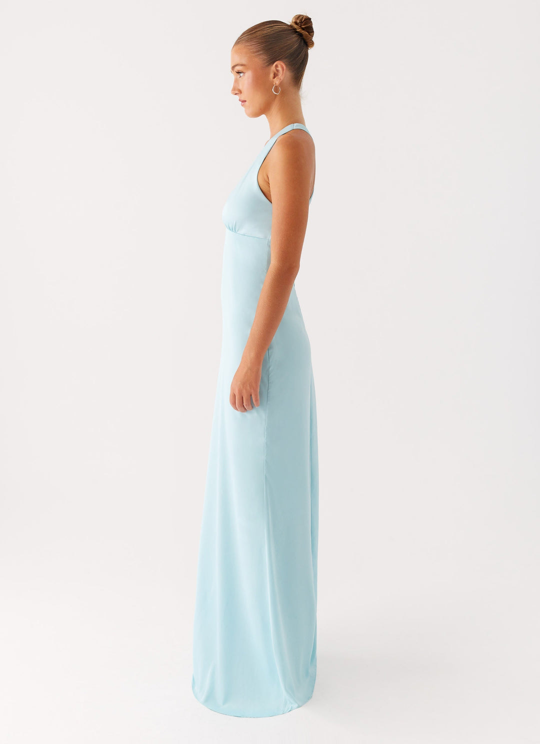 Modern Halter Yaka Maxi Elbise