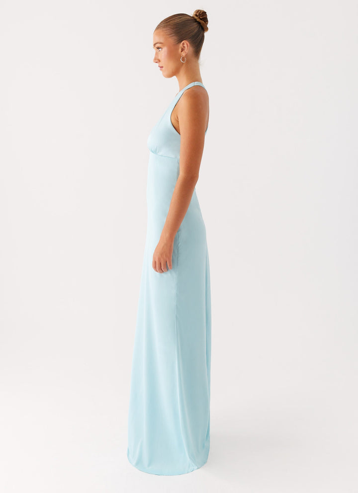 Modern Halter Yaka Maxi Elbise