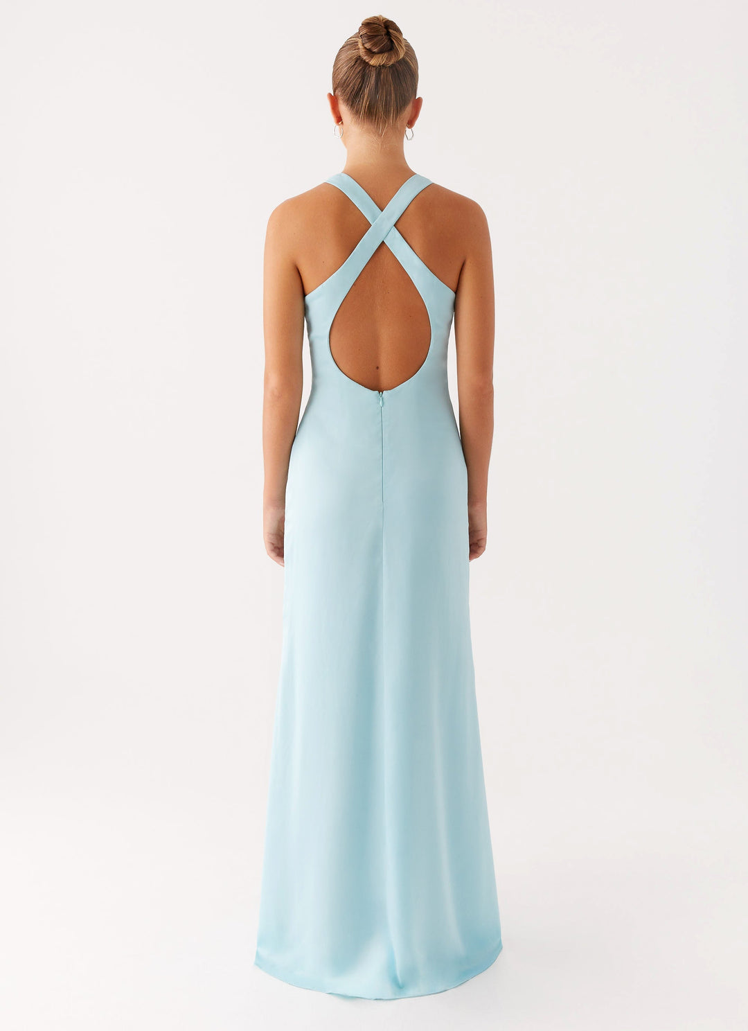 Modern Halter Yaka Maxi Elbise