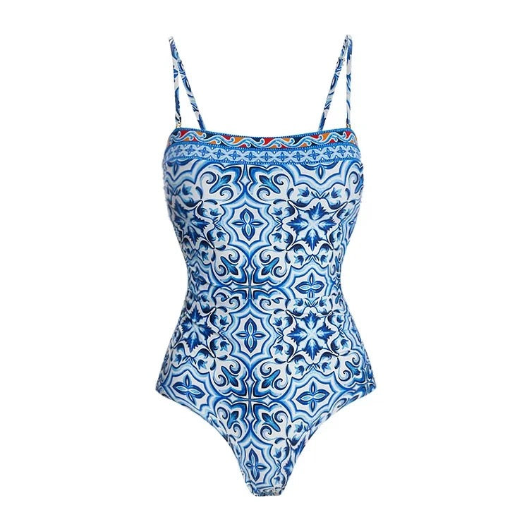 Yüksek Bel Aşk Denizi Monokini ve Pareo Seti