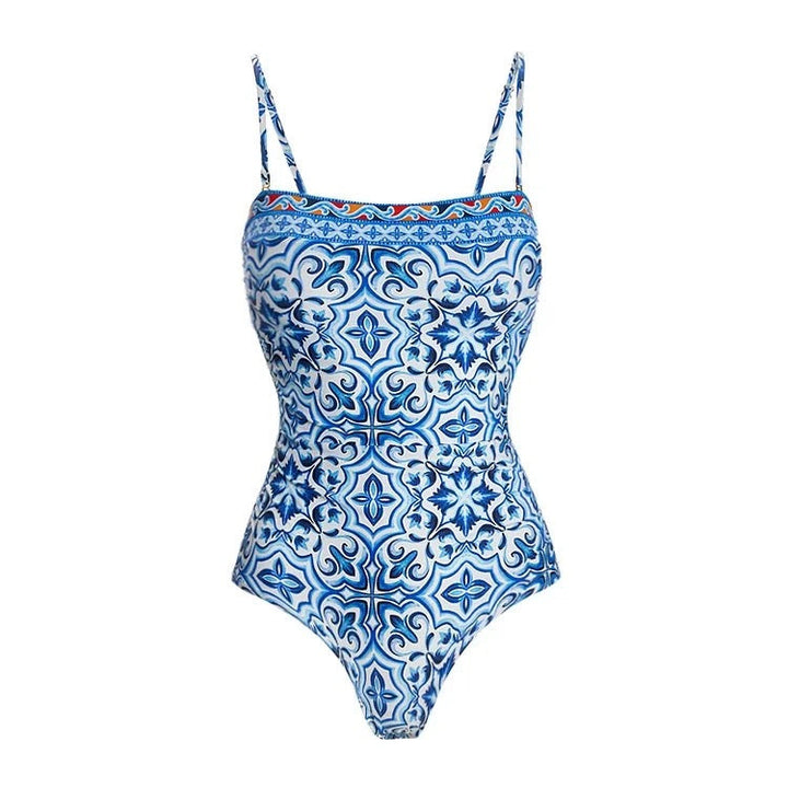 Yüksek Bel Aşk Denizi Monokini ve Pareo Seti