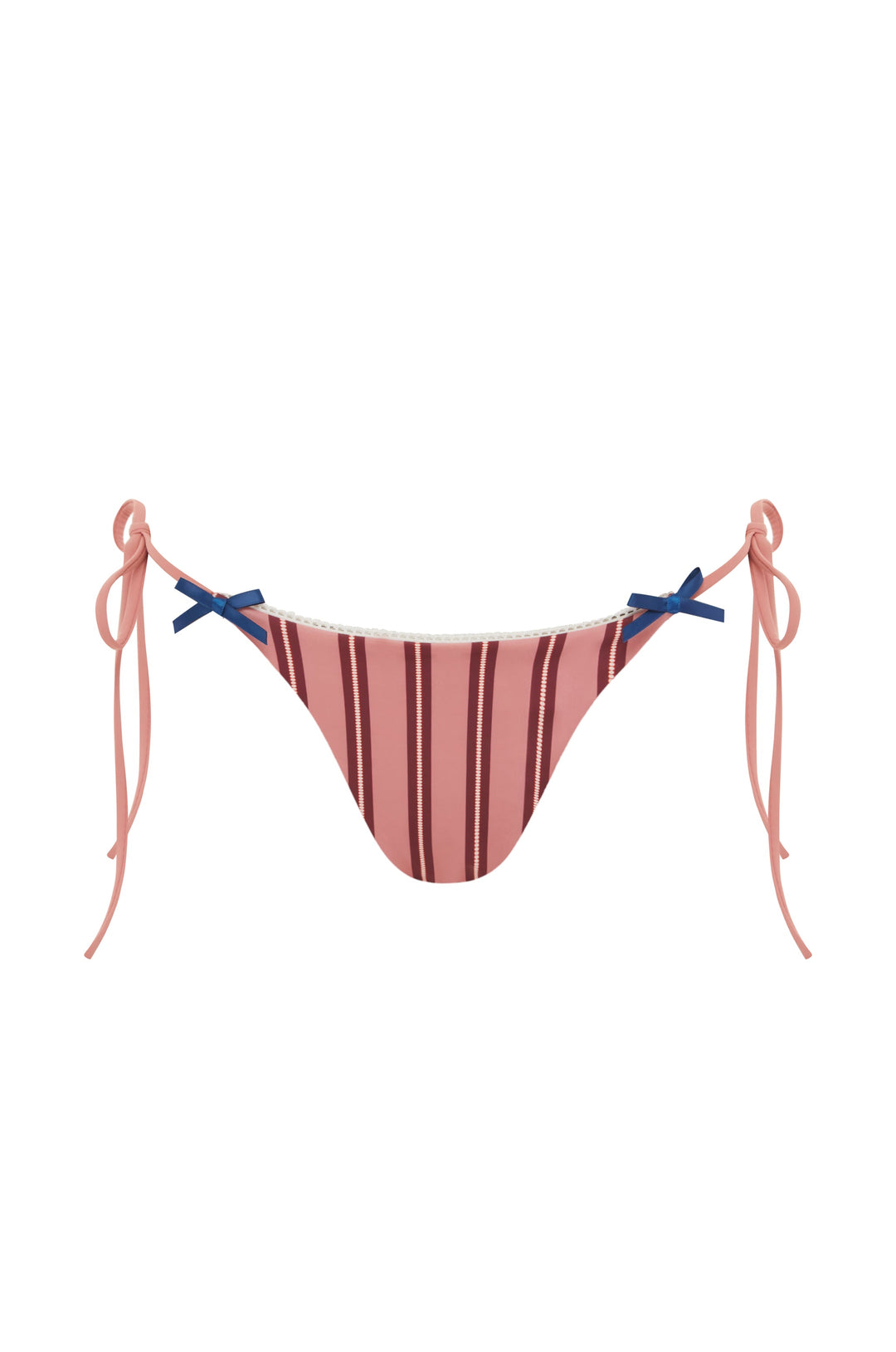 Juni Yüksek Bel Bikini Takımı | Pembe Çizgili Tasarım