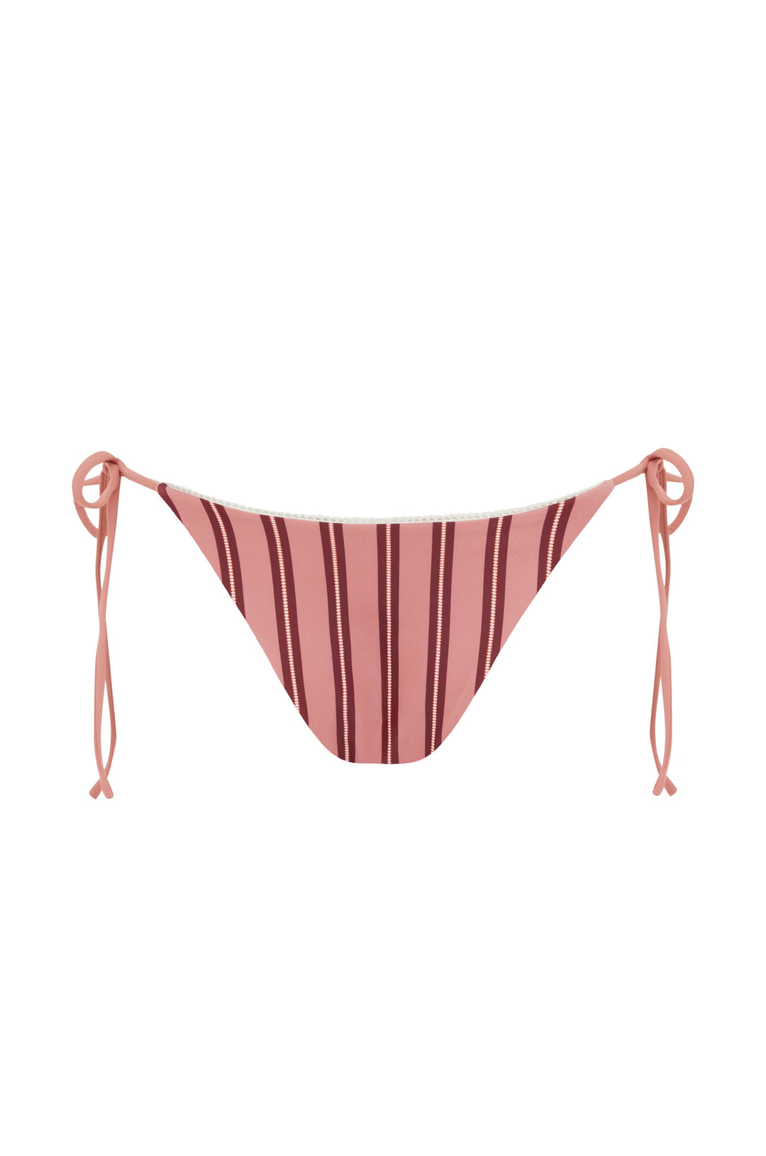 Juni Yüksek Bel Bikini Takımı | Pembe Çizgili Tasarım