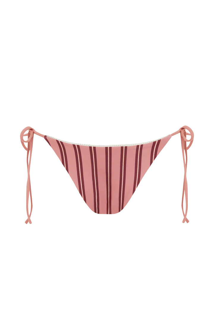 Juni Yüksek Bel Bikini Takımı | Pembe Çizgili Tasarım