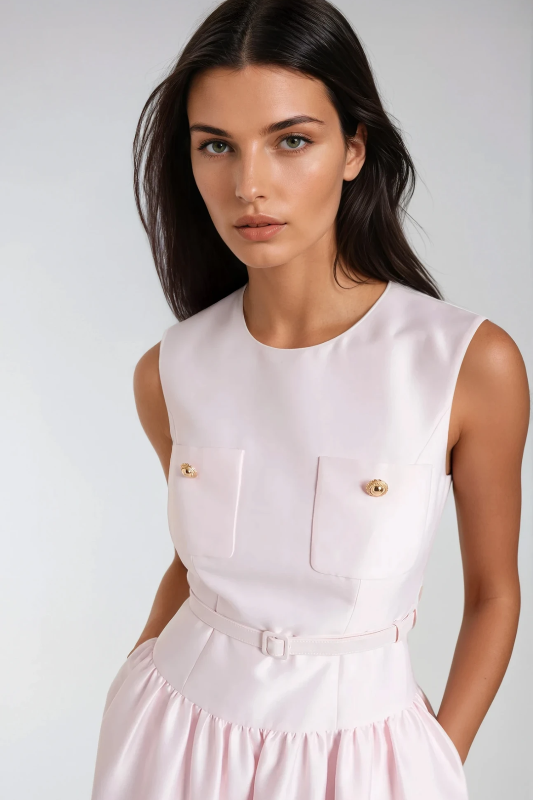 Kolsuz Modern Midi Elbise