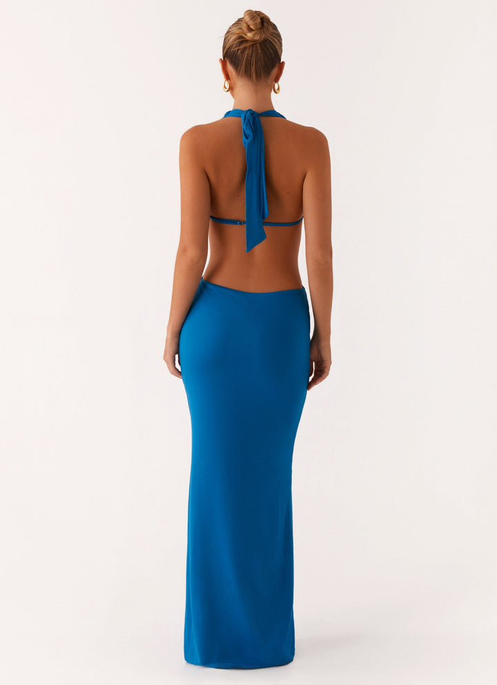 Kraliyet Mavisi Flossy Maxi Elbise