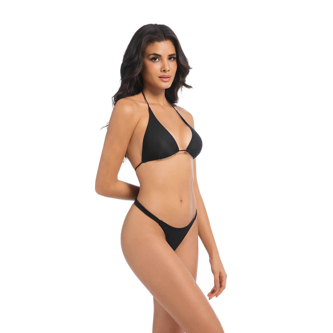 Yüksek Bel Siyah İki Parça Bikini
