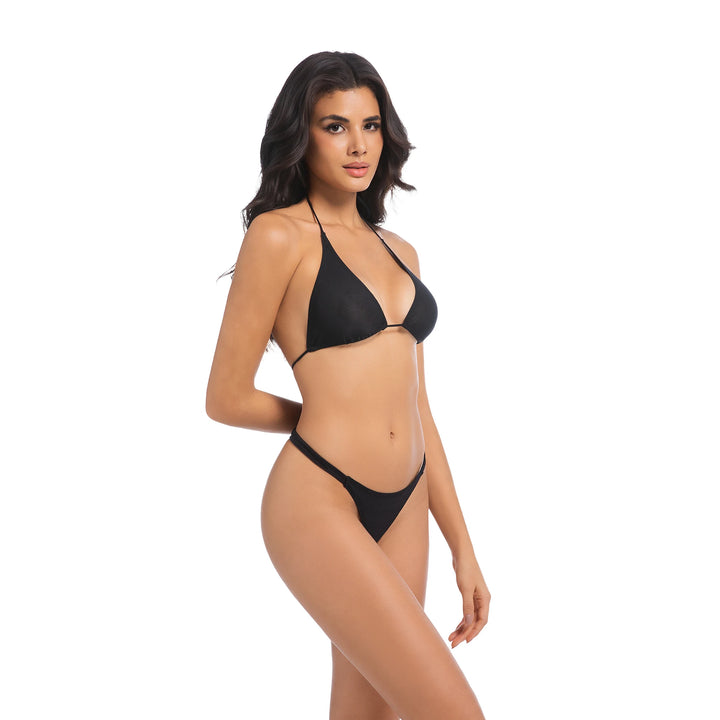 Yüksek Bel Siyah İki Parça Bikini