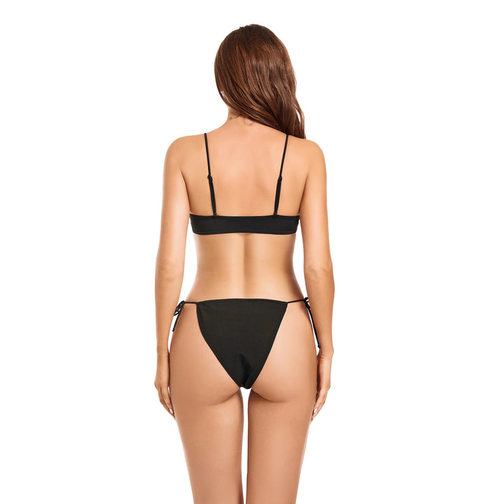 Yüksek Bel Siyah İki Parça Bikini