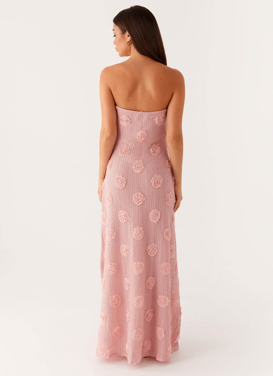 Yüksek Bel Pembe Holly Maxi Elbise