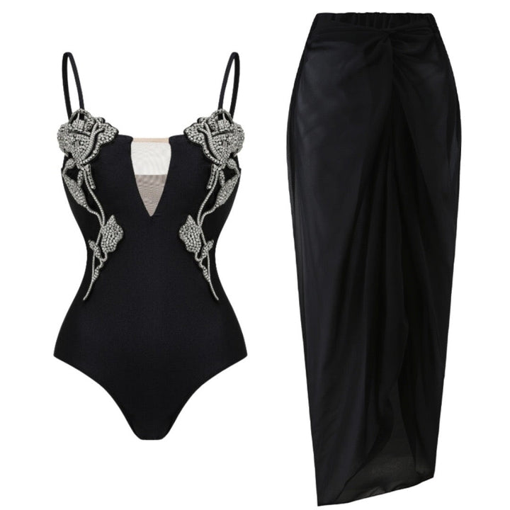 Yüksek Bel Güllü Monokini
