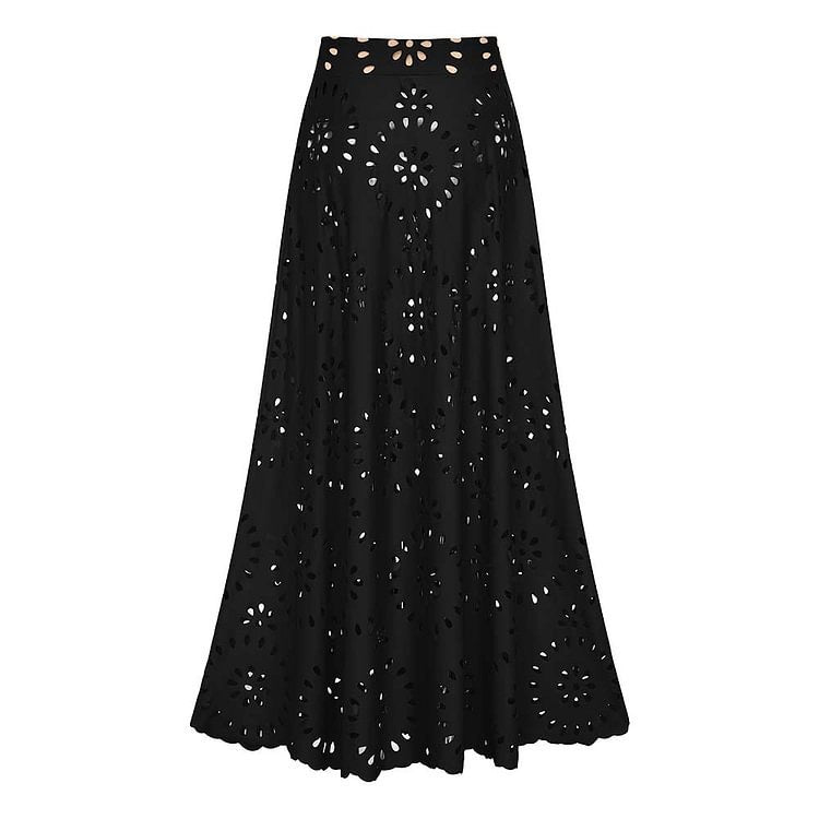 Yüksek Bel Siyah Monokini Etek Seti