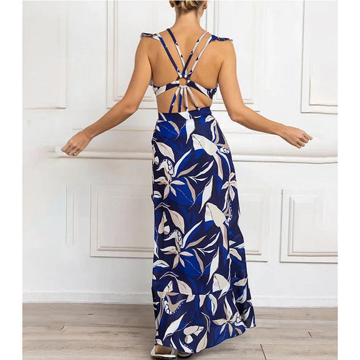 Maui Arka Çapraz Monokini ve Şık Pareo Seti